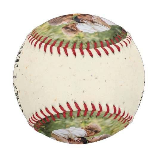 メッセージパーソナライズされた&フォトキープサケ父の日 野球ボール (裏面)