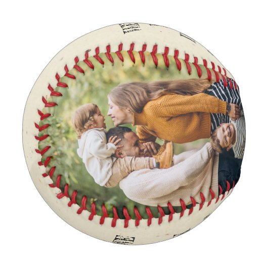 メッセージパーソナライズされた&フォトキープサケ父の日 野球ボール (正面左)