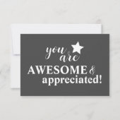 メッセージパーソナライズされた「従業員の評価」 サンキューカード (正面)