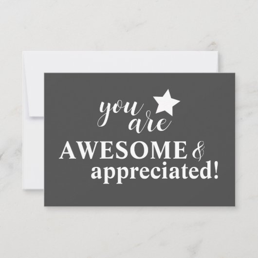 メッセージパーソナライズされた「従業員の評価」 サンキューカード (正面)