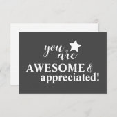 メッセージパーソナライズされた「従業員の評価」 サンキューカード (正面/裏面)