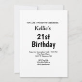 メッセージフォト付きピンク星誕生日 招待状 (裏面)