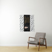 メッセージフォト付きブラックスターズ誕生日タペストリー タペストリー (インサイチュ)