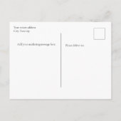 メッセージフォト新しいお客様のビジネスのお知らせ 案内ポストカード (裏面)