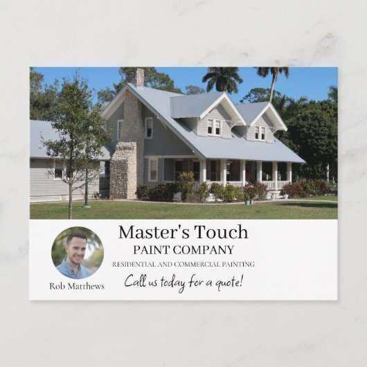 メッセージフォト新しいお客様のビジネスのお知らせ 案内ポストカード (正面)