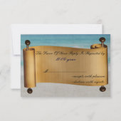 メッセージボトルビーチ結婚式 出欠カード (裏面)