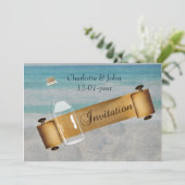 メッセージボトルビーチ結婚式 招待状 (スタンド正面)