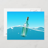 メッセージポストカード内のボトル ポストカード (正面/裏面)