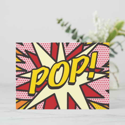 メッセージポップ・アートのおもしろいレトロ漫画ブックアーポップ・アートのト 案内状 (スタンド正面)