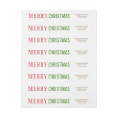 メッセージメリーの編集可能な色の折り返しラベル ラップアラウンドラベル (シート)