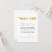 メッセージモダンメ感謝していントスクリプト カード (正面/裏面インサイチュ)