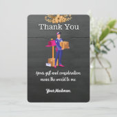 メッセージレター配送業者メールマン郵便運送業者 サンキューカード (スタンド正面)