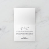 メッセージ付きのエレガントな結婚式サンキューカード | 顧客 ノートカード (内部)