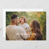 メッセージ付きのクリスマスカード 招待状 (正面/裏面)