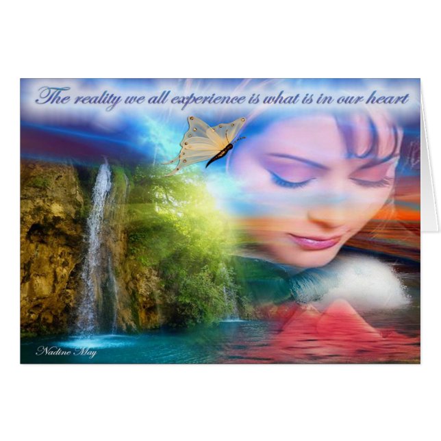 メッセージ付きのグリーティングカード (正面横)