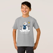 メッセージ付きの雪だるま! Tシャツ (正面フル)