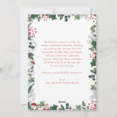 メッセージ付きエレガントな植物 シーズンカード (裏面)