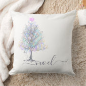 メッセージ付きクリスマスツリーの記念アイテム クッション (ブランケット)