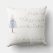 メッセージ付きクリスマスツリーの記念アイテム クッション (裏面)