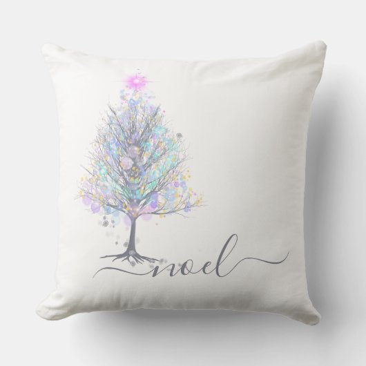 メッセージ付きクリスマスツリーの記念アイテム クッション (正面)