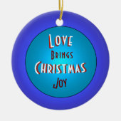 メッセージ付きクリスマスファミリーオーナメント セラミックオーナメント (正面)