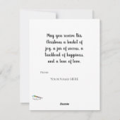 メッセージ付きクリスマス人形カスタマイズ可能カード シーズンカード (裏面)