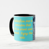 メッセージ付きコーヒー:甘いLのためのバタフライマグカップ マグカップ (正面左)