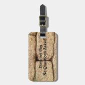 メッセージ付きセメントブおもしろいロック ラゲッジタグ (正面縦)