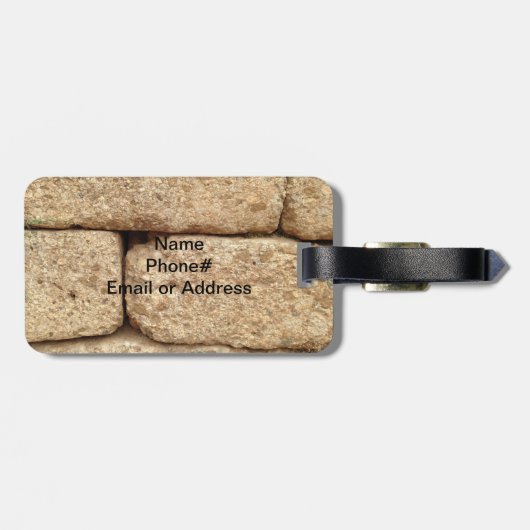 メッセージ付きセメントブおもしろいロック ラゲッジタグ (裏面横)