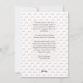 メッセージ付きピンクボウガーランドのクリスマスフォト シーズンカード (裏面)