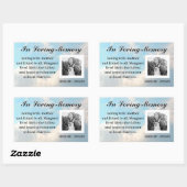 メッセージ付きメモリアルシール – 写真の追加 長方形シール (シート)