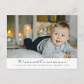 メッセージ付き住所クラシック写真の変更 案内ポストカード (正面)