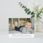 メッセージ付き住所クラシック写真の変更 案内ポストカード (スタンド正面)