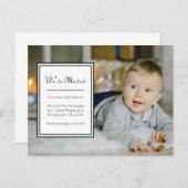 メッセージ付き住所クラシック写真の変更 案内ポストカード (正面/裏面)