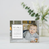 メッセージ付き住所クラシック写真の変更 案内ポストカード (スタンド正面)