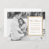 メッセージ付き住所クラシック写真の変更 案内ポストカード (正面/裏面)