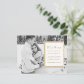 メッセージ付き住所クラシック写真の変更 案内ポストカード (スタンド正面)