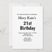 メッセージ付き紫色の星フォトバースデーパーティー 招待状 (裏面)