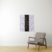 メッセージ付き誕生日パープルスターテント タペストリー (インサイチュ)