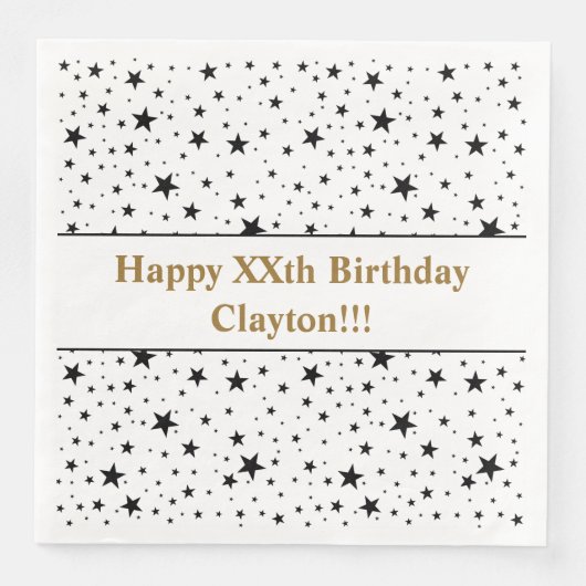 メッセージ付き黒星誕生日 (正面)