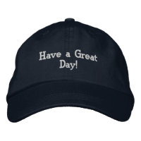 メッセージ前向きネイビーキャップ「Have a Day素晴らし!」 帽子