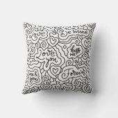 メッセージ印刷バレンタインの白い装飾用クッション クッション (裏面)