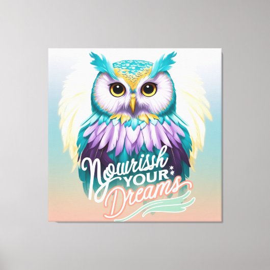 メッセージ威厳のある付きフロやる気を起こさせるウ キャンバスプリント (正面)