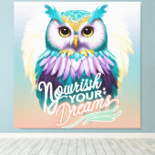 メッセージ威厳のある付きフロやる気を起こさせるウ キャンバスプリント (インサイチュ (ウッドフロア))