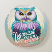 メッセージ威厳のある付きフロやる気を起こさせるウ ラウンドクッション (正面)