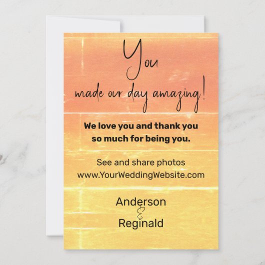 メッセージ宇宙両面サマーピーチありがとう サンキューカード (裏面)