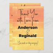 メッセージ宇宙両面サマーピーチありがとう サンキューカード (正面/裏面)