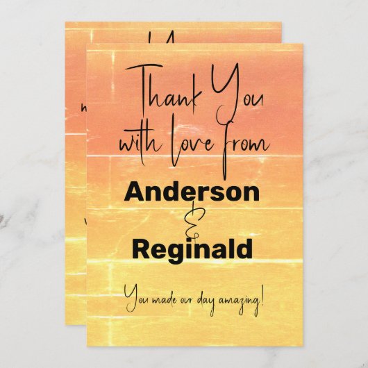 メッセージ宇宙両面サマーピーチありがとう サンキューカード (正面/裏面)