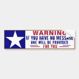 メッセージ得か？ バンパーステッカー