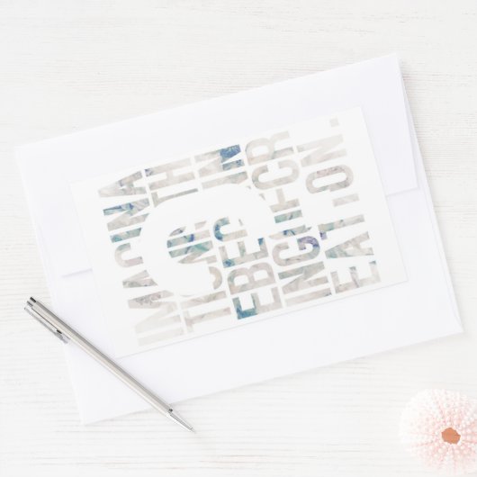 メッセージ性/アート性を重視される方に seal gete 長方形シール (封筒)